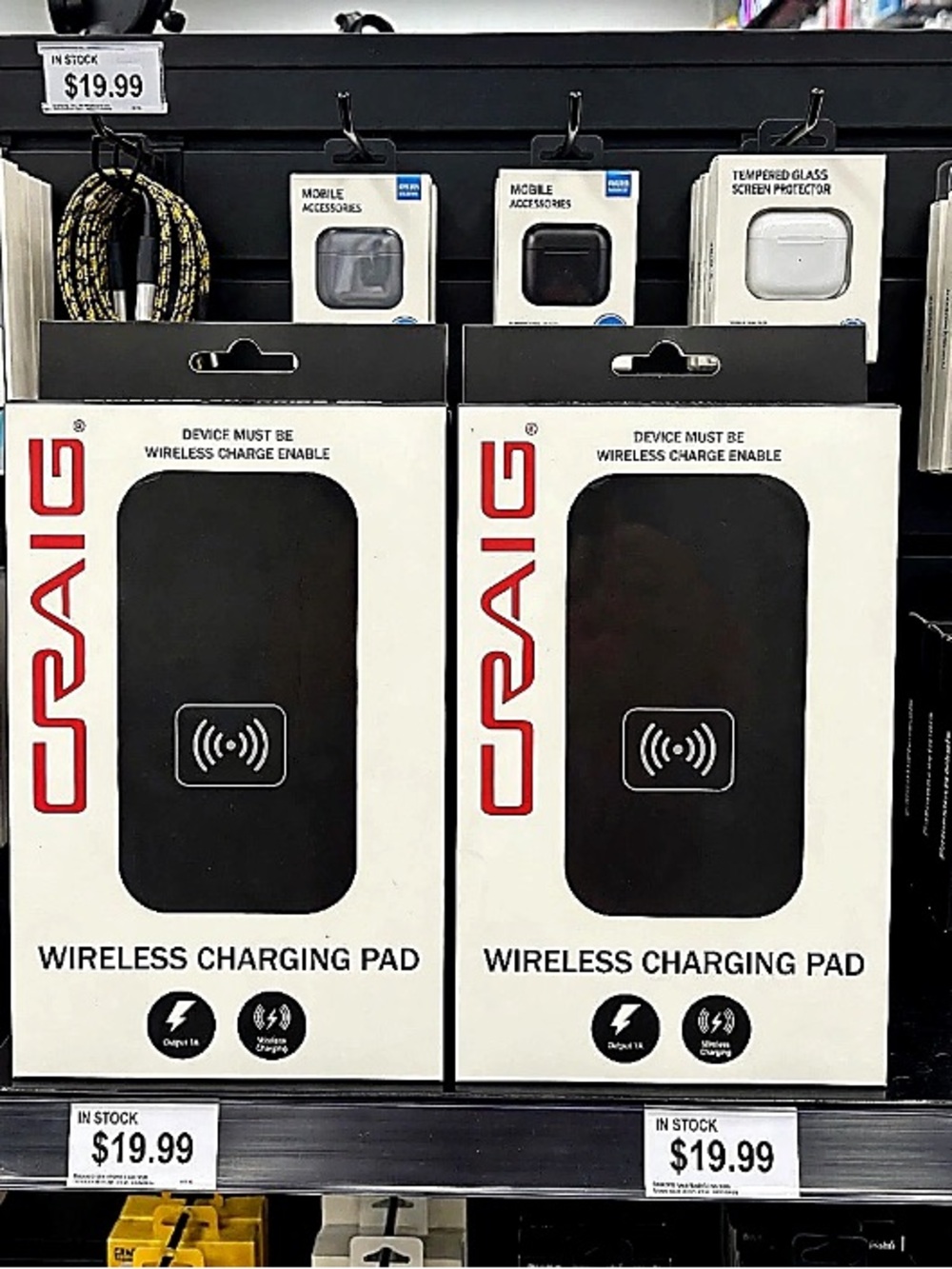 Lot of 2 Craig Wireless Charging Pad iPhones Android NEW